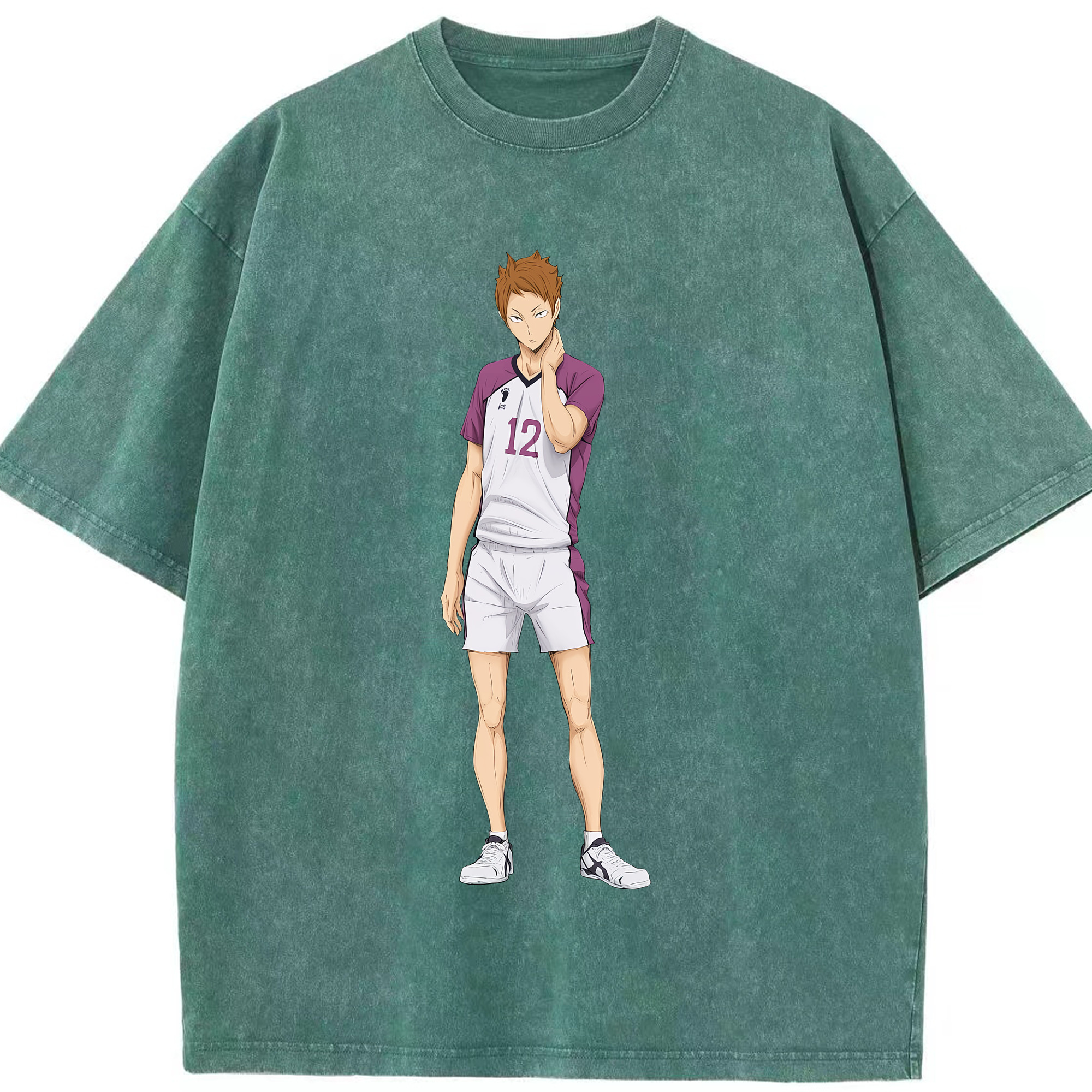 （画像用） ハイキュー!! Haikyu!! 綿100% ヴィンテージ風 半袖Tシャツ（フロントプリント）